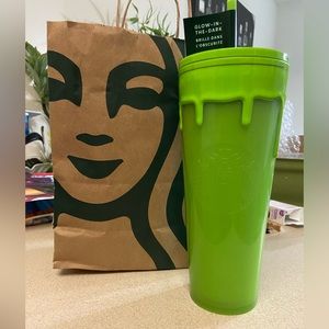Starbucks 2023 Halloween Glow in the dark Slime Green Venti Tumbler 24oz